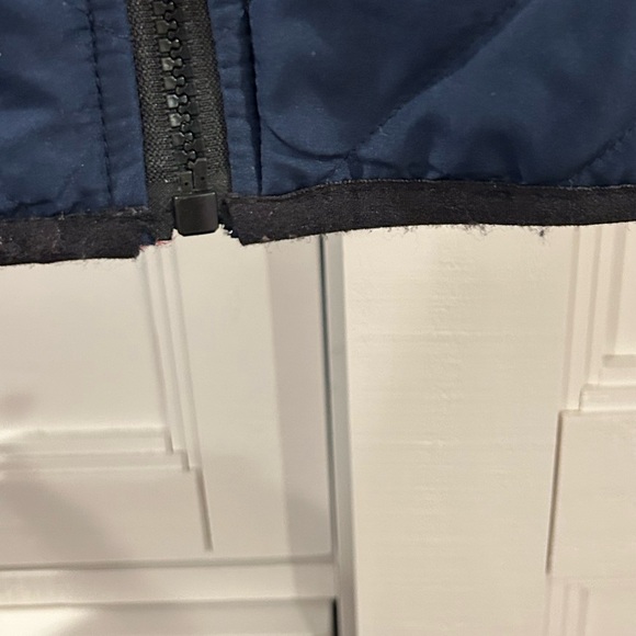 ZELOS Navy Quilted Zip-Up Vest Red Lining Size XL - Picture 4 of 12